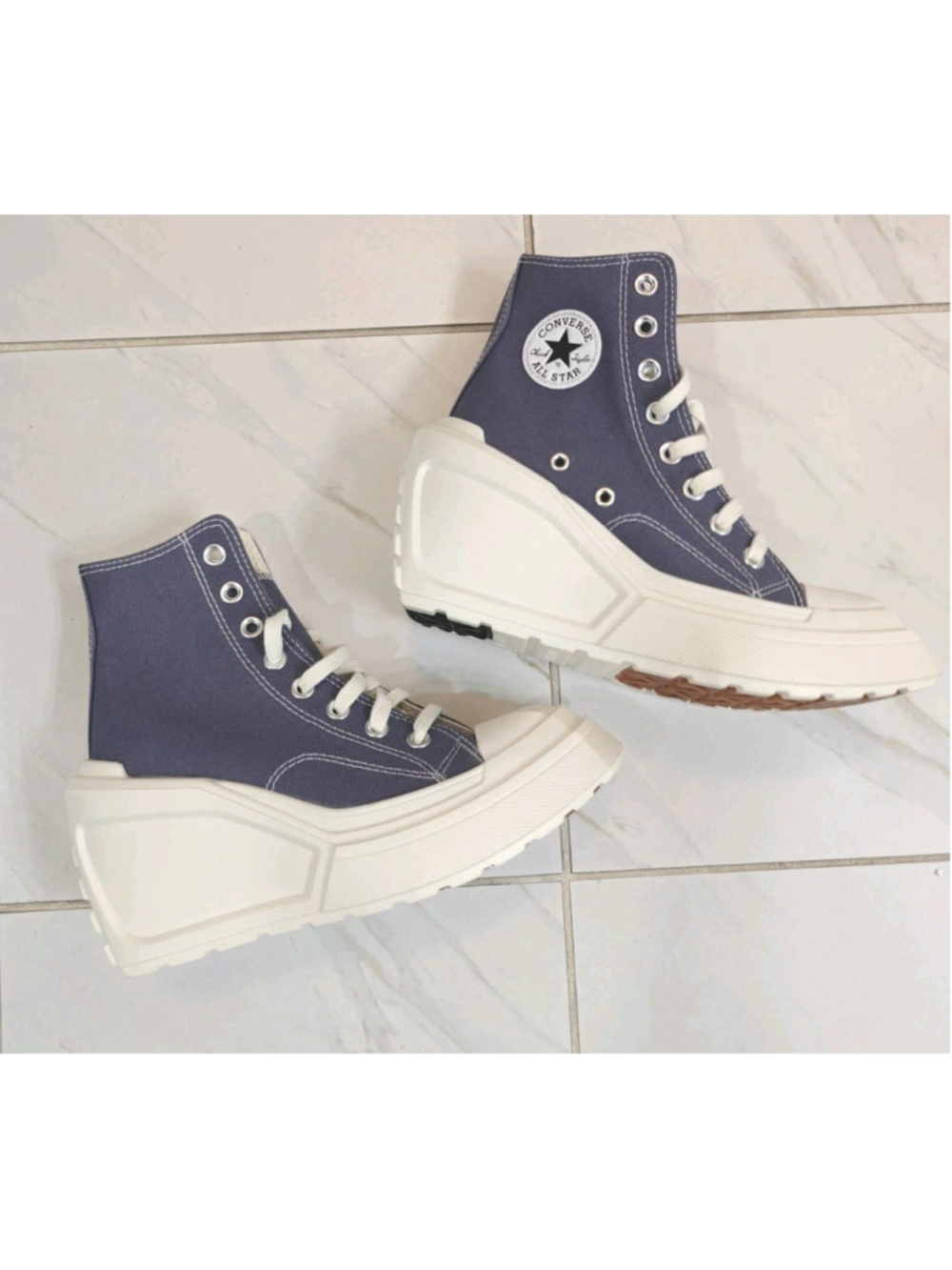 Converse Chuck 70 De Luxe Wedge 'lavender Ash' Women's Shoe New W/o Box Size 5.5 - Picture 3 of 12